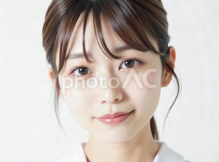 美肌の美しい日本人女性　AI生成画像　 女性,人物,若いの写真素材