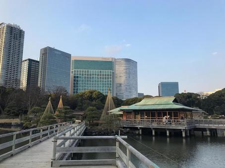 浜離宮 中島のお茶屋 浜離宮 中島のお茶屋 浜離宮恩賜庭園,浜離宮,潮入の池の写真素材