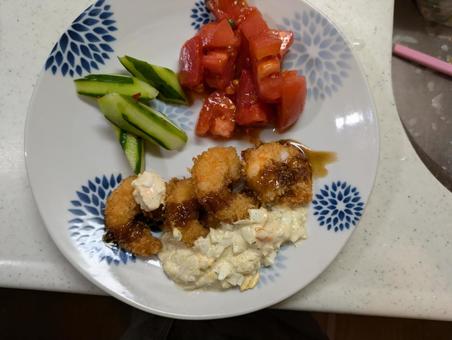 海老フライだー 海老フライだー エビフライ,海老,フライの写真素材