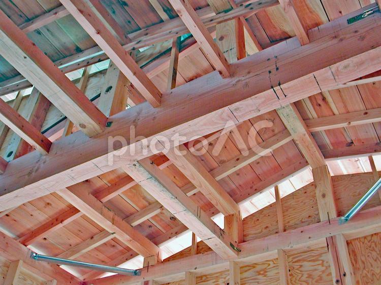 建築　１０　梁 木造住宅,家,住まいの写真素材