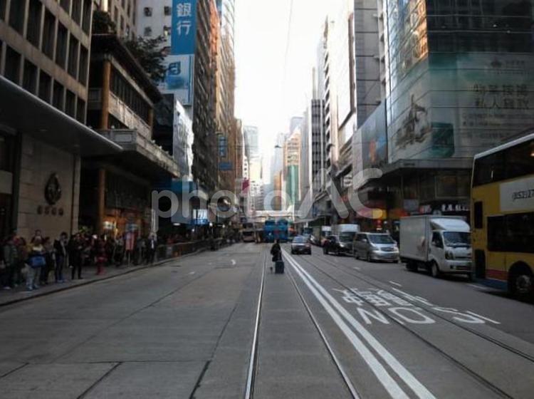 香港　路地からの風景　14 香港,アジア,海外の写真素材