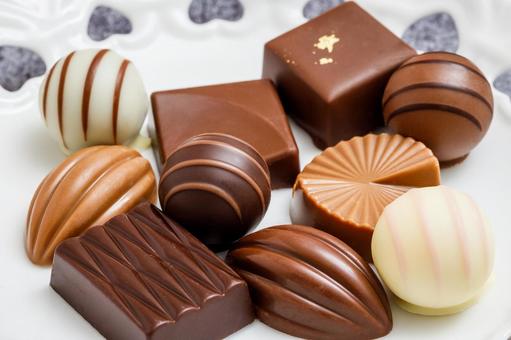 チョコレートのクローズアップ バレンタインデー,チョコレート,バレンタインの写真素材