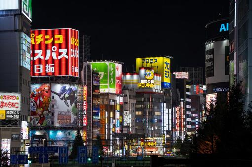 東京都 新宿大ガードの夜景 東京都 新宿大ガードの夜景 新宿,歌舞伎町,夜景の写真素材