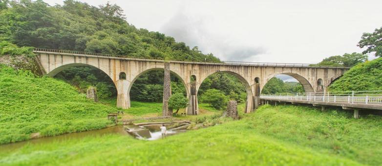 宮守川橋梁の下から見上げる 宮守川橋梁の下から見上げる 釜石線,宮守川,橋梁の写真素材