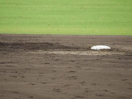 野球場　2塁　内野　外野　芝生　 高校野球,コピースペース,甲子園の写真素材