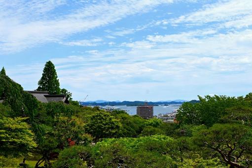塩竈神社から見た風景 塩竈神社から見た風景 塩竈市,宮城県塩竈市,塩竈の写真素材