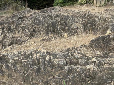 露頭したチャート（飯能市・天覧山山頂） 天覧山,地質,飯能の写真素材