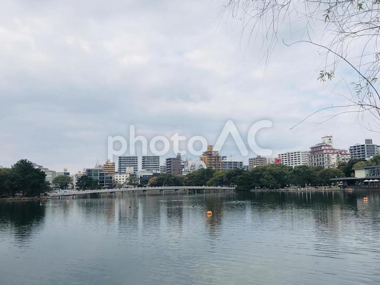 福岡　大濠公園　水域 水域,川,都市の写真素材