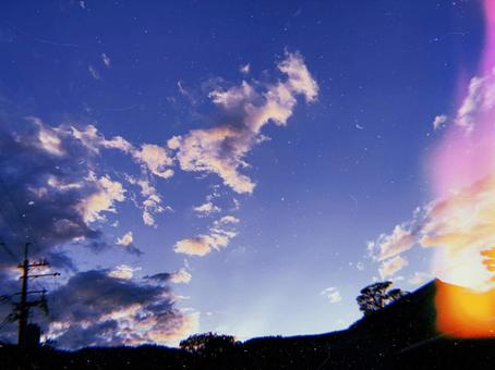 夕焼けの空 夕焼けの空の写真