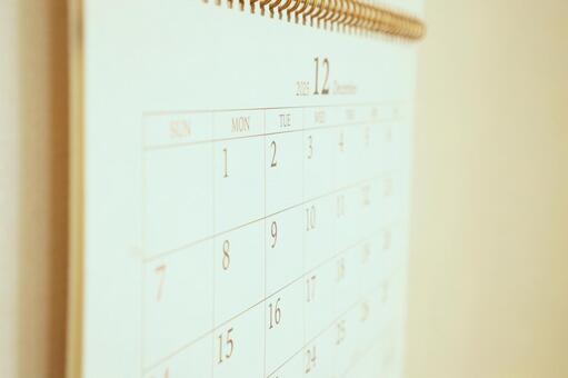 12月のカレンダー カレンダー,12月,冬の写真素材