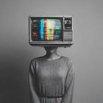 メディアの影響を表現したアート作品 メディアの影響を表現したアート作品の写真