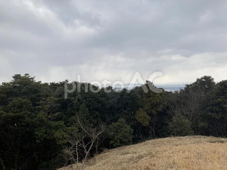 三日月山からの眺望〜久山町山田 久山道,福岡県,山の写真素材
