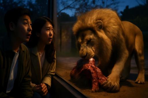 ライオンの肉食の瞬間 ライオンの肉食の瞬間の写真