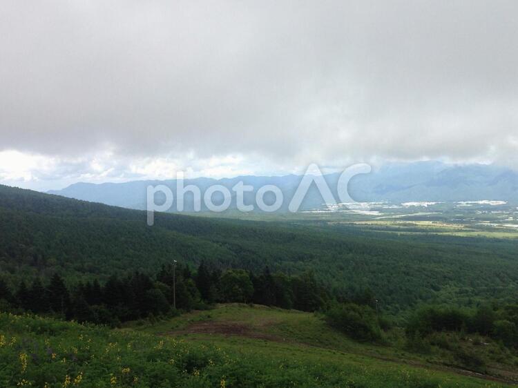 風景 風景,山,雲の写真素材