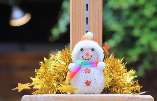 小物クリスマス飾り/松江フォーゲルパーク クリスマス飾り,小物,雪ダルマの写真素材