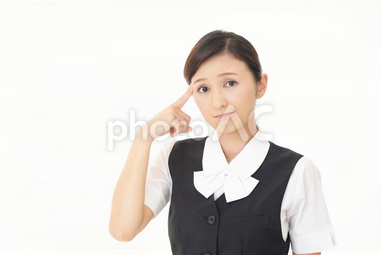 困惑した表情のビジネスウーマン 女性,ビジネウーマン,女の写真素材