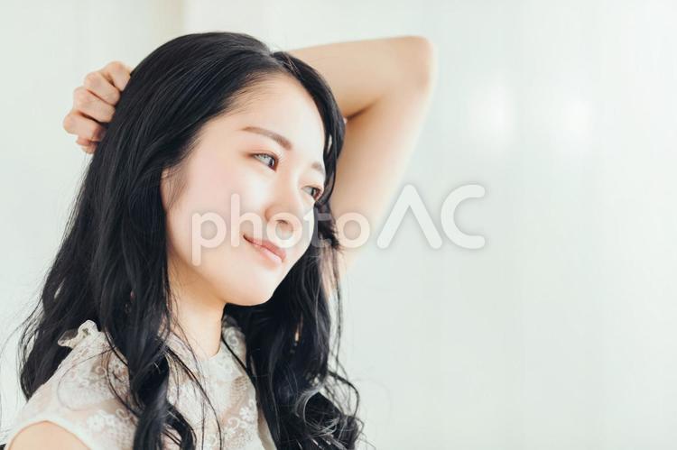 ヘアケア・美容 女性,美容,脇の写真素材