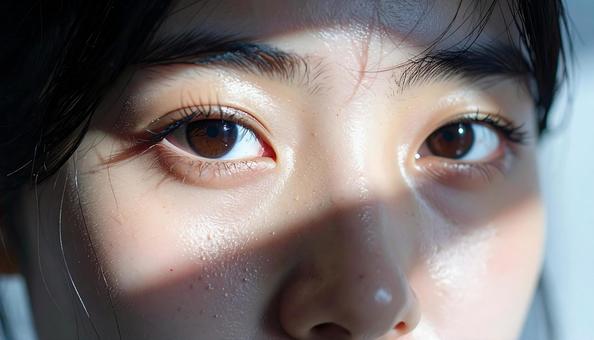 見つめる女性 見つめる女性の写真