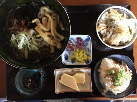 蕎麦定食 蕎麦定食 蕎麦,そば,定食の写真素材