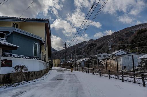 奈良井宿周辺の景色 奈良井宿周辺の景色 奈良井宿,住宅,長野県の写真素材