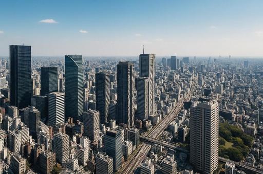 大都会の高層ビル群・ビジネス街・首都圏 大都会の高層ビル群・ビジネス街・首都圏の写真