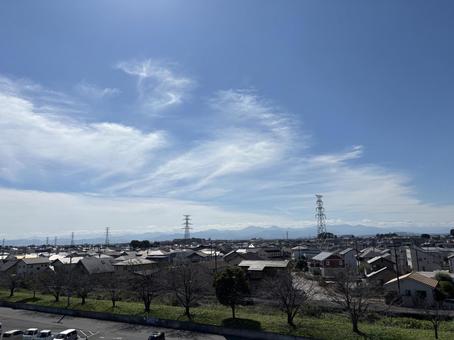 群馬の青空 青空,晴れ,秋晴れの写真素材
