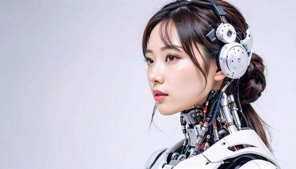 美しい女性型サイボーグ(日本人) 美しい女性型サイボーグ(日本人)の写真