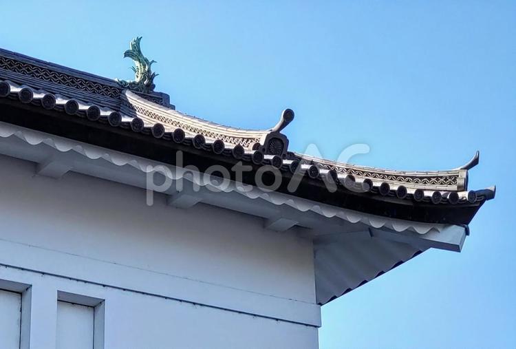 皇居坂下門の屋根 皇居,坂下門,屋根の写真素材