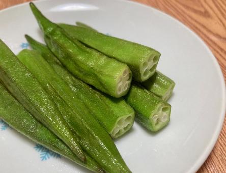 Photo, okra, bake, dish, 