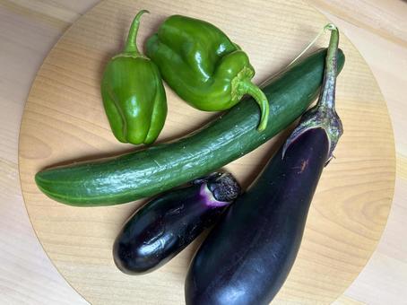 採れたてふぞろい野菜/横 採れたてふぞろい野菜/横の写真