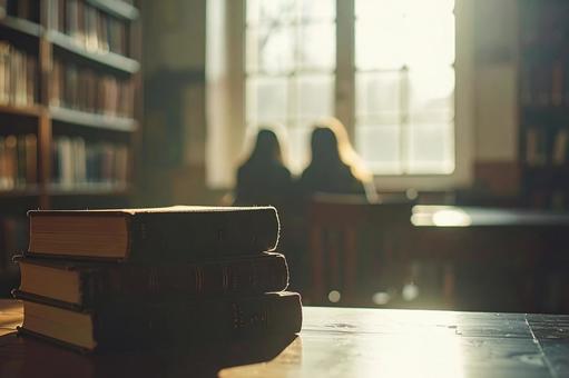 昼下がりの図書館の写真