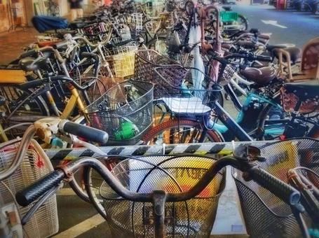 駐輪風景 自転車,駐輪,駐輪場の写真素材