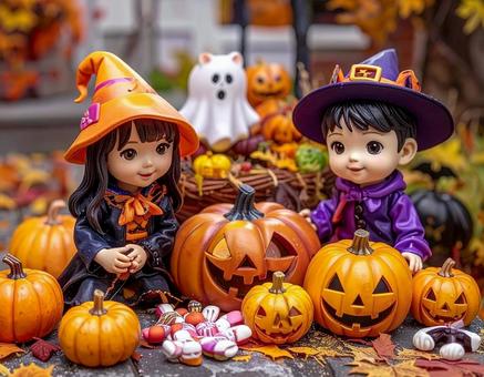 ハロウィン トリックオアトリートな置物 ハロウィン トリックオアトリートな置物の写真