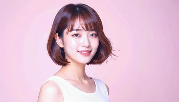 ヘアスタイルモデル：ウェーブの写真