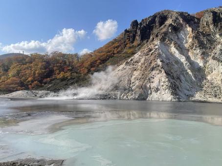 のぼりべつ温泉地獄谷 のぼりべつ温泉地獄谷 温泉,山,自然の写真素材