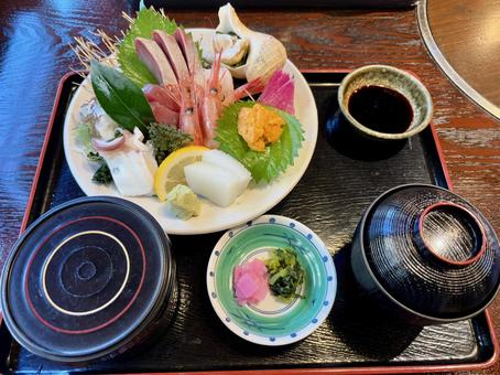 お刺身定食 お刺身定食 定食,刺身,魚の写真素材