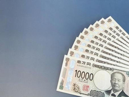 Lined up 10,000 yen bills, JPG Lined up 10,000 yen bills, JPG