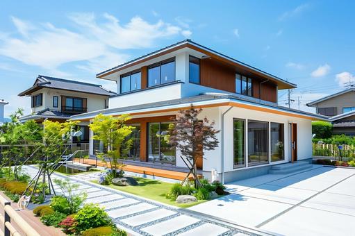 現代的な戸建て住宅 現代的な戸建て住宅の写真