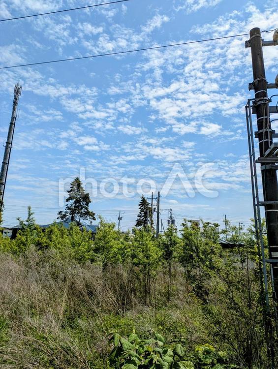 北海道　白老駅周辺の風景 北海道,北海道旅行,白老駅の写真素材