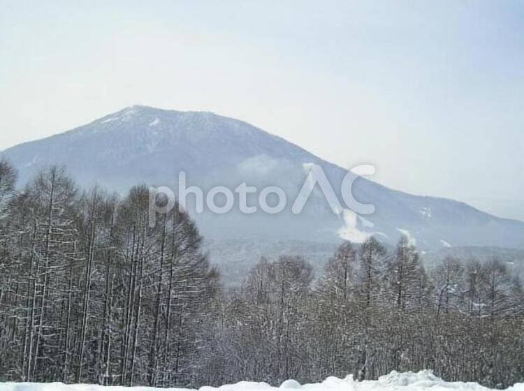 雪の信州　信濃町 12月,信州,信濃町の写真素材