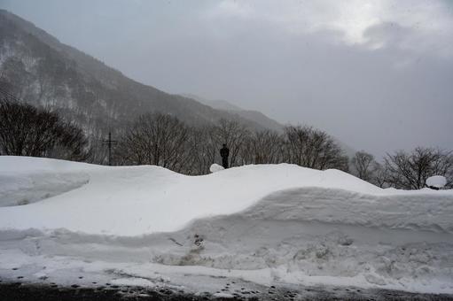 谷川岳への道のり 谷川岳への道のり 雪景色,銀世界,snowの写真素材