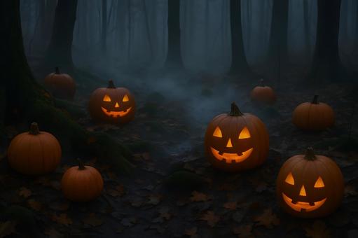霧の森のジャックランタンの写真