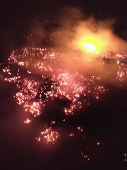 Photo, lava, spark, burning, 