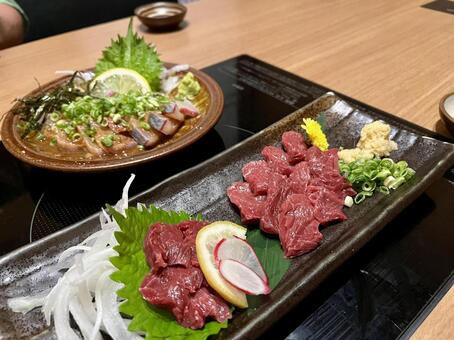 馬刺し　居酒屋　グルメ　福岡 博多,福岡,グルメの写真素材