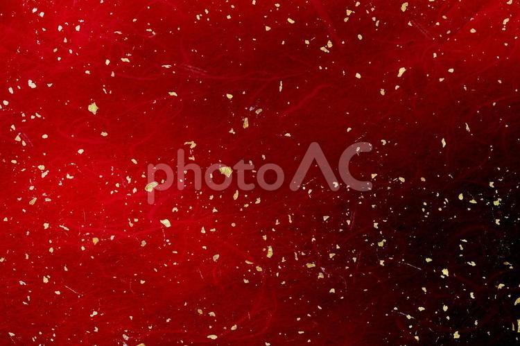 金箔散りばめた背景素材_赤 金箔,和風,高級感の写真素材