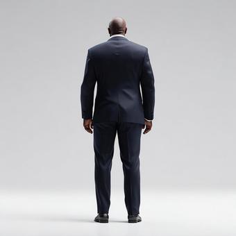 ビジネスシーンの象徴：スーツを着た男性の写真