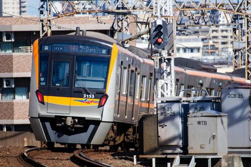 京成電鉄の通勤型電車 京成電鉄,通勤形電車,電車の写真素材