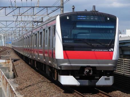 JR東日本E233系京葉線 JR東日本E233系京葉線 鉄道,jr,東日本の写真素材