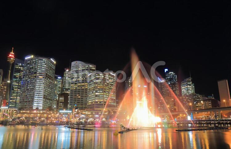 オーストラリア　シドニーのダーリングハーバーの景色 海外,外国,シドニーの写真素材