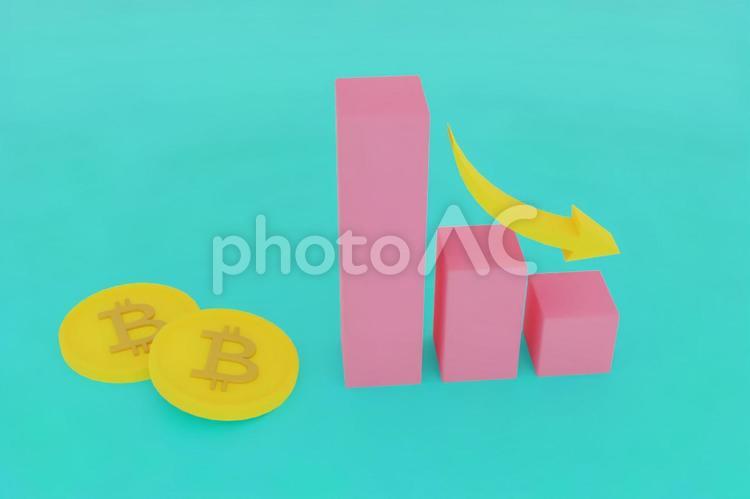 上昇下降暴落する仮想通貨のビットコイン ビットコイン,仮想通貨,bitcoinの写真素材